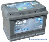 Аккумулятор 61Ah-12v EN600 Exide PREMIUM(242х175х175),R+